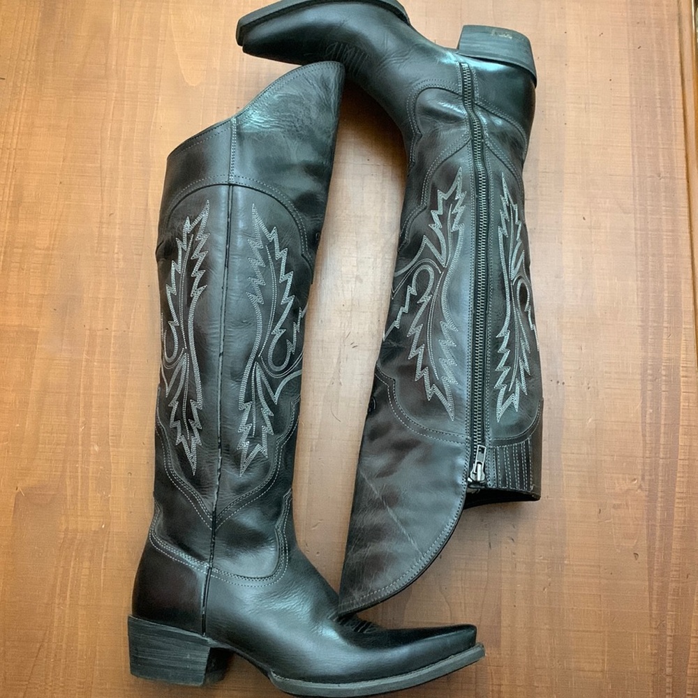 Ariat Womens Murrieta Over the Knee Tall Black Cowboy Boots